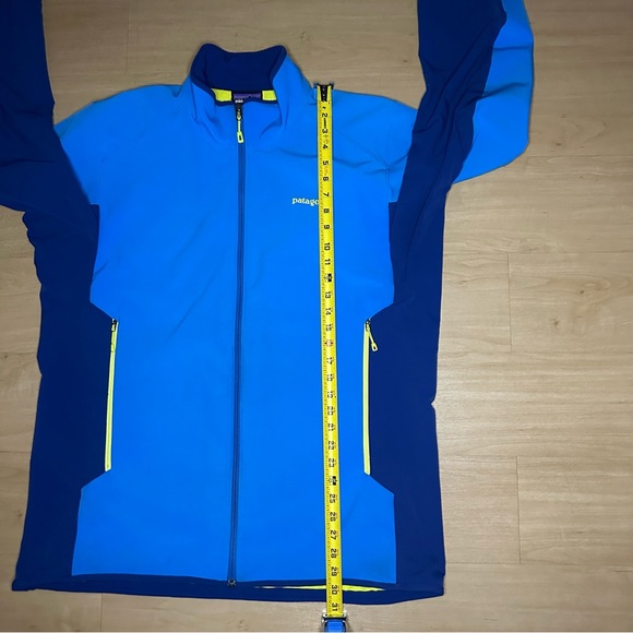 Patagonia Jacket Mens XL Blue Adze Polartec Softshell Windblock Bright B2 - Picture 16 of 16